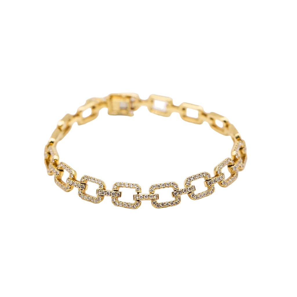 Bracelet Maille PADANI en or jaune et diamants - Castafiore