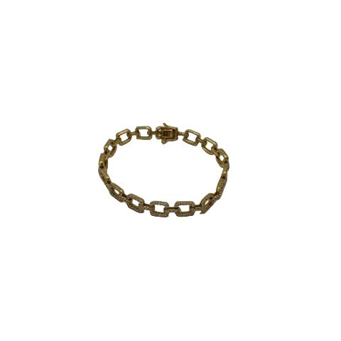 Bracelet Maille PADANI en or jaune et diamants - Castafiore