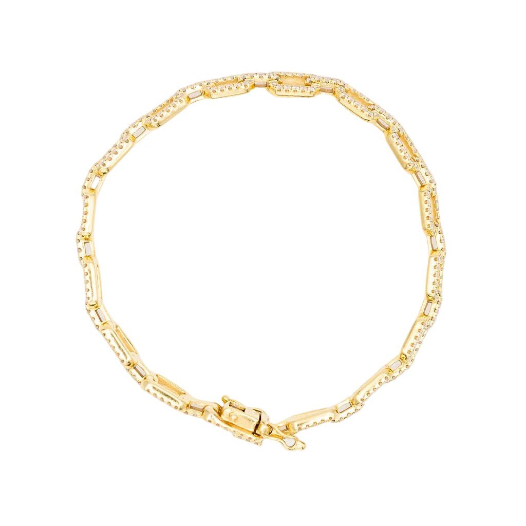 Bracelet Maille PADANI en or jaune et diamants - Castafiore