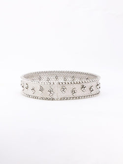 Bracelet maille polonaise or blanc - Castafiore