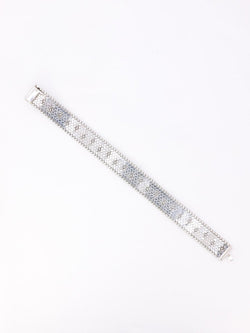 Bracelet maille polonaise or blanc - Castafiore