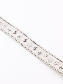 Bracelet maille polonaise or blanc - Castafiore