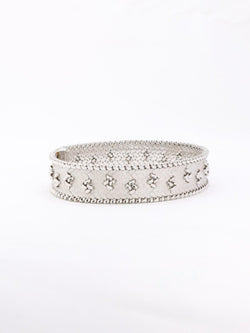 Bracelet maille polonaise or blanc - Castafiore