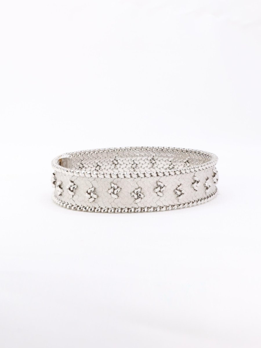 Bracelet maille polonaise or blanc - Castafiore