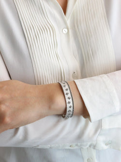 Bracelet maille polonaise or blanc - Castafiore