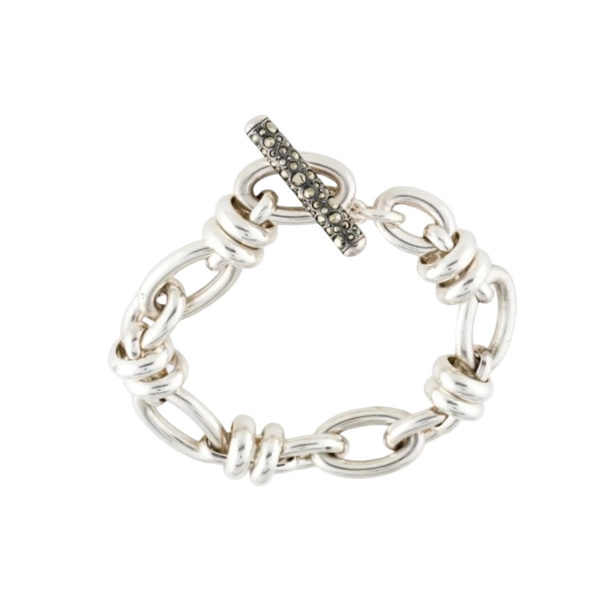 Bracelet Maille POMELLATO "67" en argent et marcassites - Castafiore
