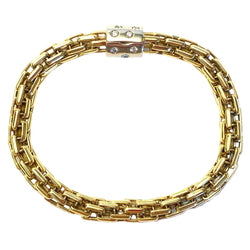 Bracelet Maille POMELLATO en or blanc, or jaune et diamants - Castafiore