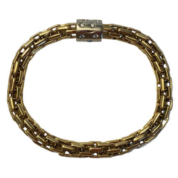 Bracelet Maille POMELLATO en or blanc, or jaune et diamants - Castafiore
