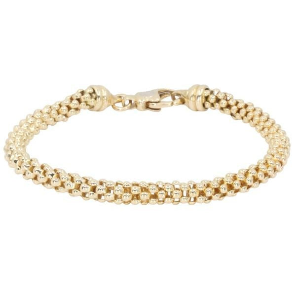 Bracelet maille pop - corn en or jaune - Castafiore