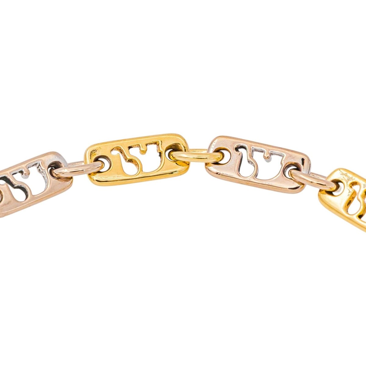 Bracelet Maille souple ajouré Or jaune Diamant - Castafiore