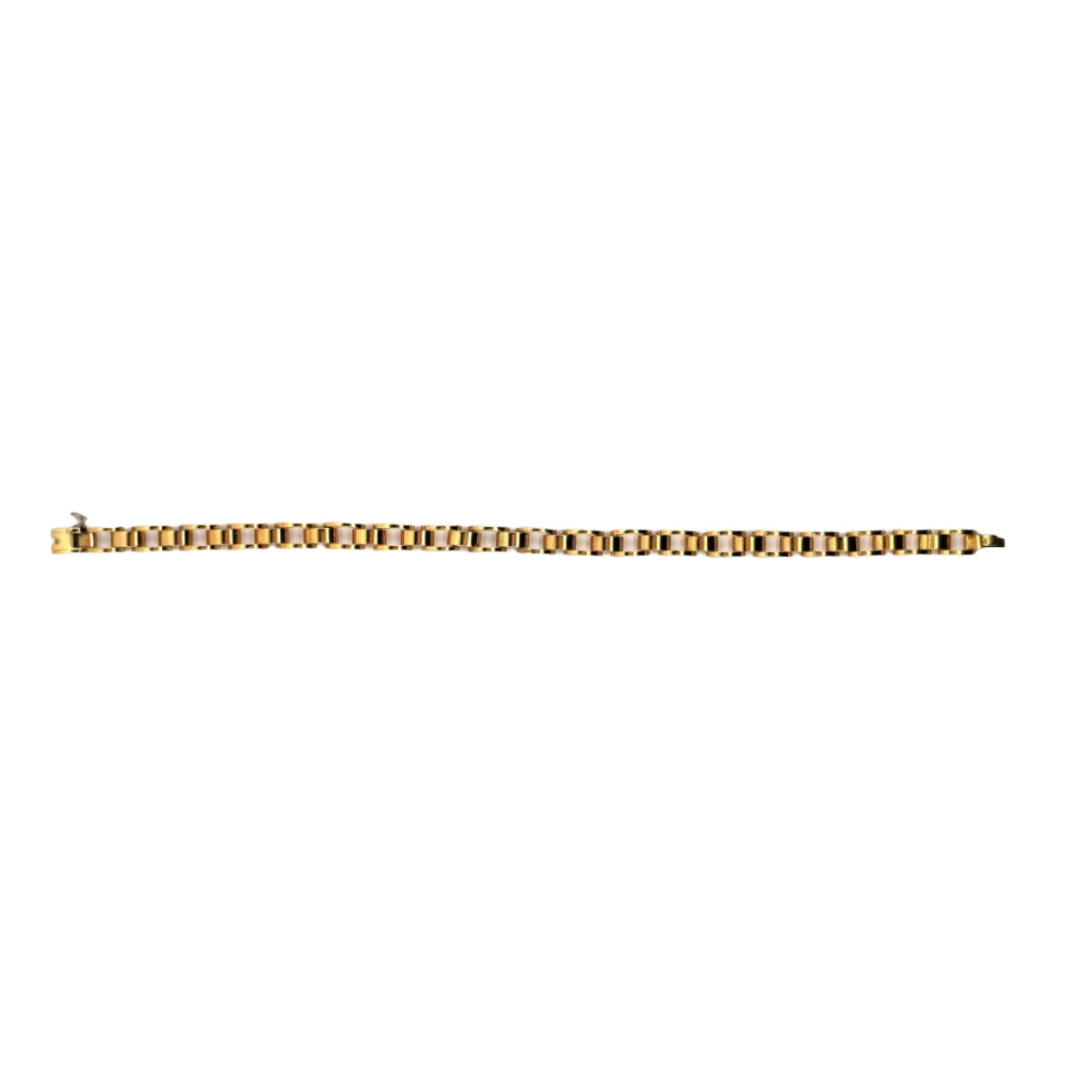 Bracelet maille Tank en or jaune - Castafiore