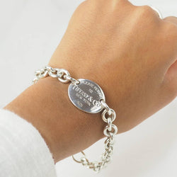 Bracelet Maille TIFFANY & CO. ovale en argent - Castafiore