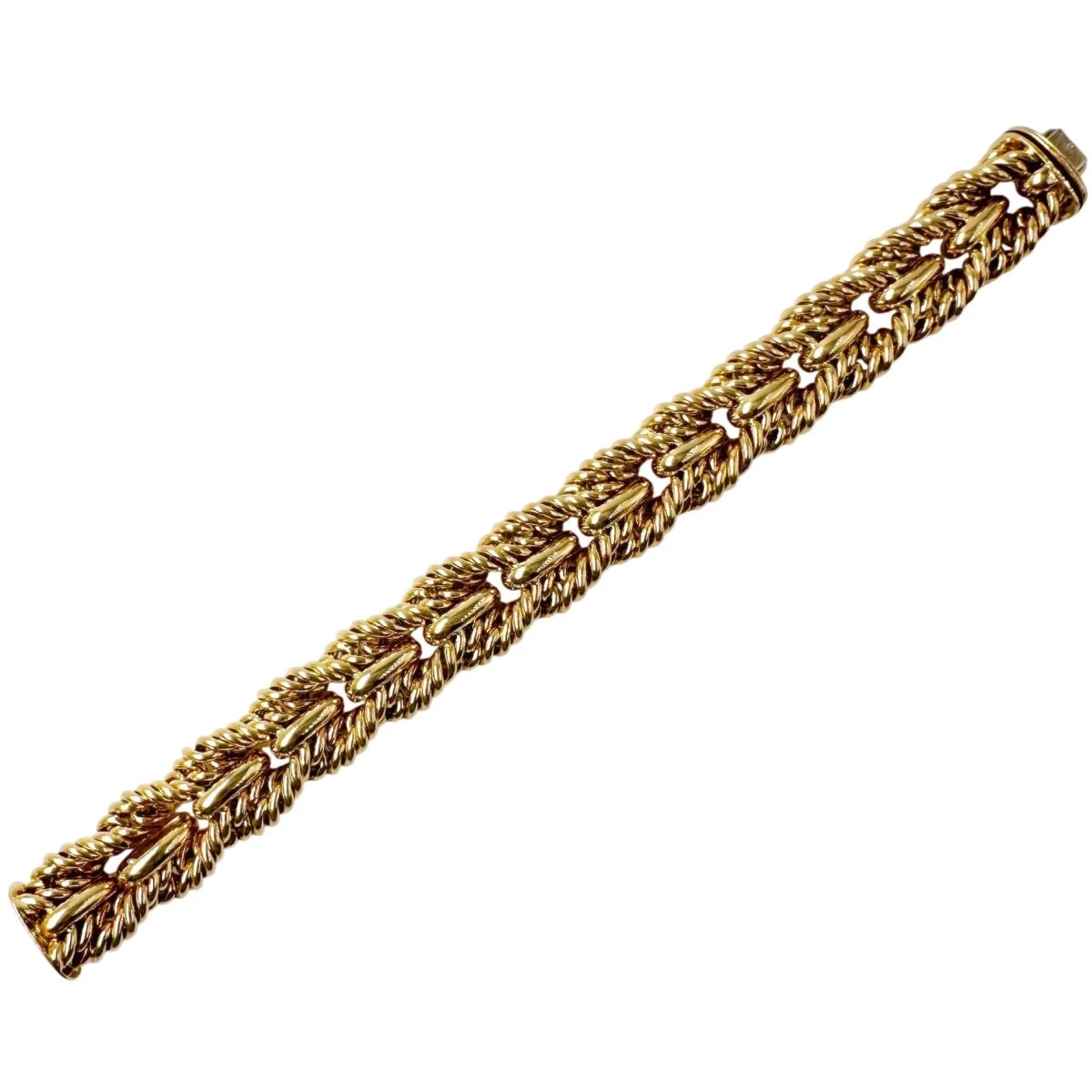 Bracelet Maille TIFFANY en or jaune torsadé - Castafiore