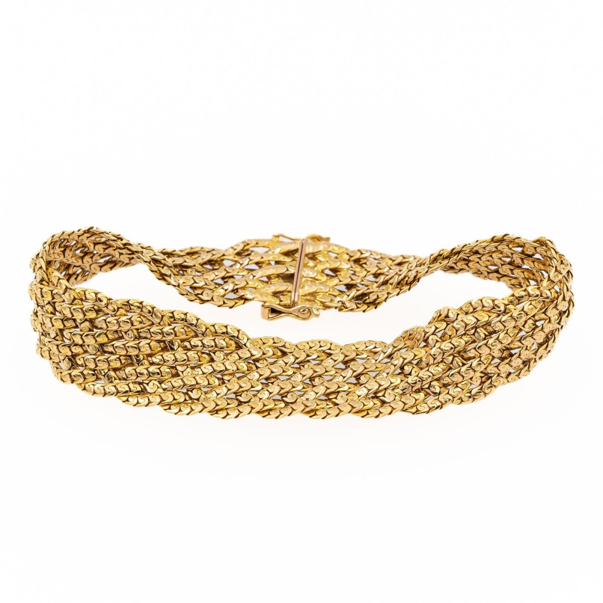 Bracelet Maille tressée Or jaune - Castafiore