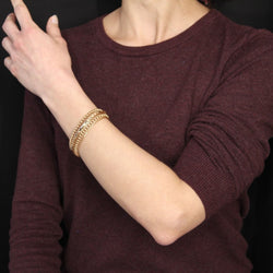 Bracelet mailles articulées en or jaune - Castafiore