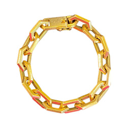 Bracelet mailles losanges en or jaune 18 carats - Castafiore
