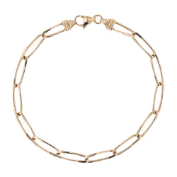 Bracelet maillons rectangulaires en or jaune - Castafiore