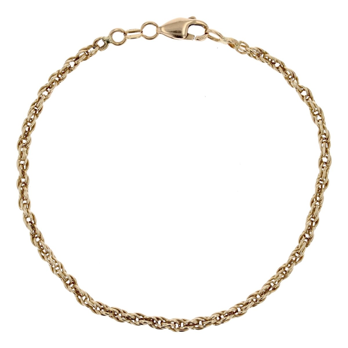 Bracelet maillons torsadés en or jaune - Castafiore