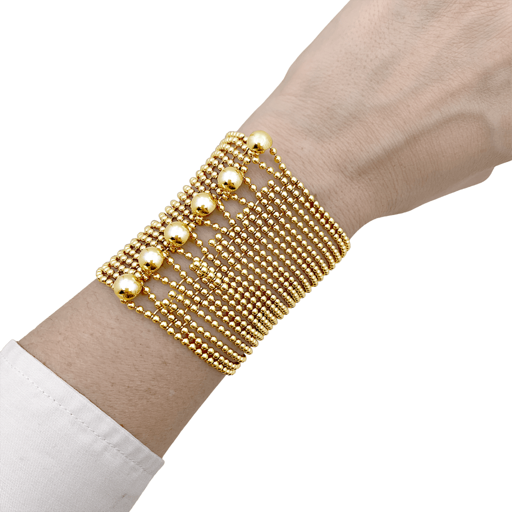 Bracelet Manchette CARTIER "Draperie" en or jaune - Castafiore