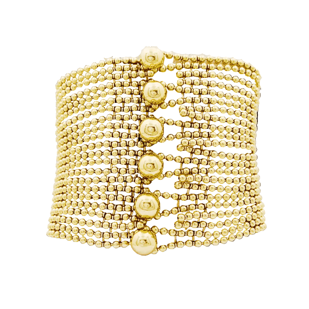 Bracelet Manchette CARTIER "Draperie" en or jaune - Castafiore