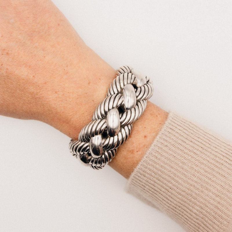 Bracelet Manchette DAVID YURMAN "M" en argent - Castafiore