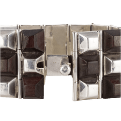 Bracelet Manchette en argent et bois - Castafiore