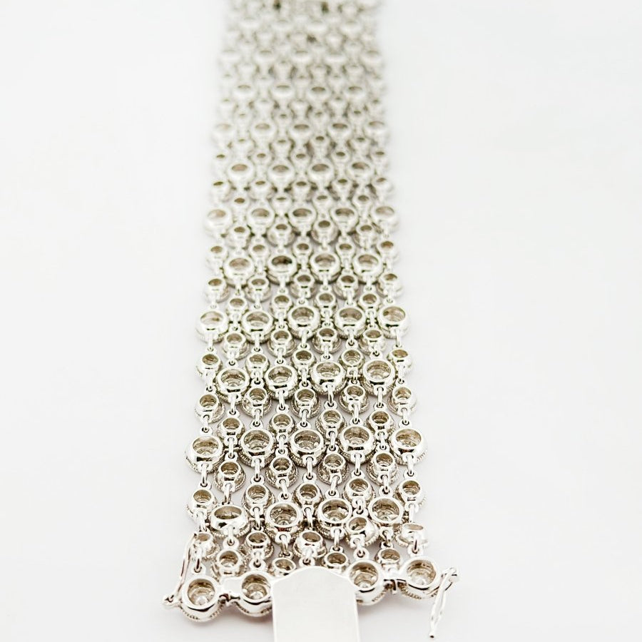 Bracelet Manchette en or blanc et diamants - Castafiore