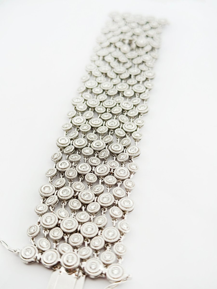 Bracelet Manchette en or blanc et diamants - Castafiore