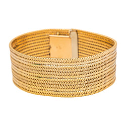 Bracelet Manchette en or jaune - Castafiore