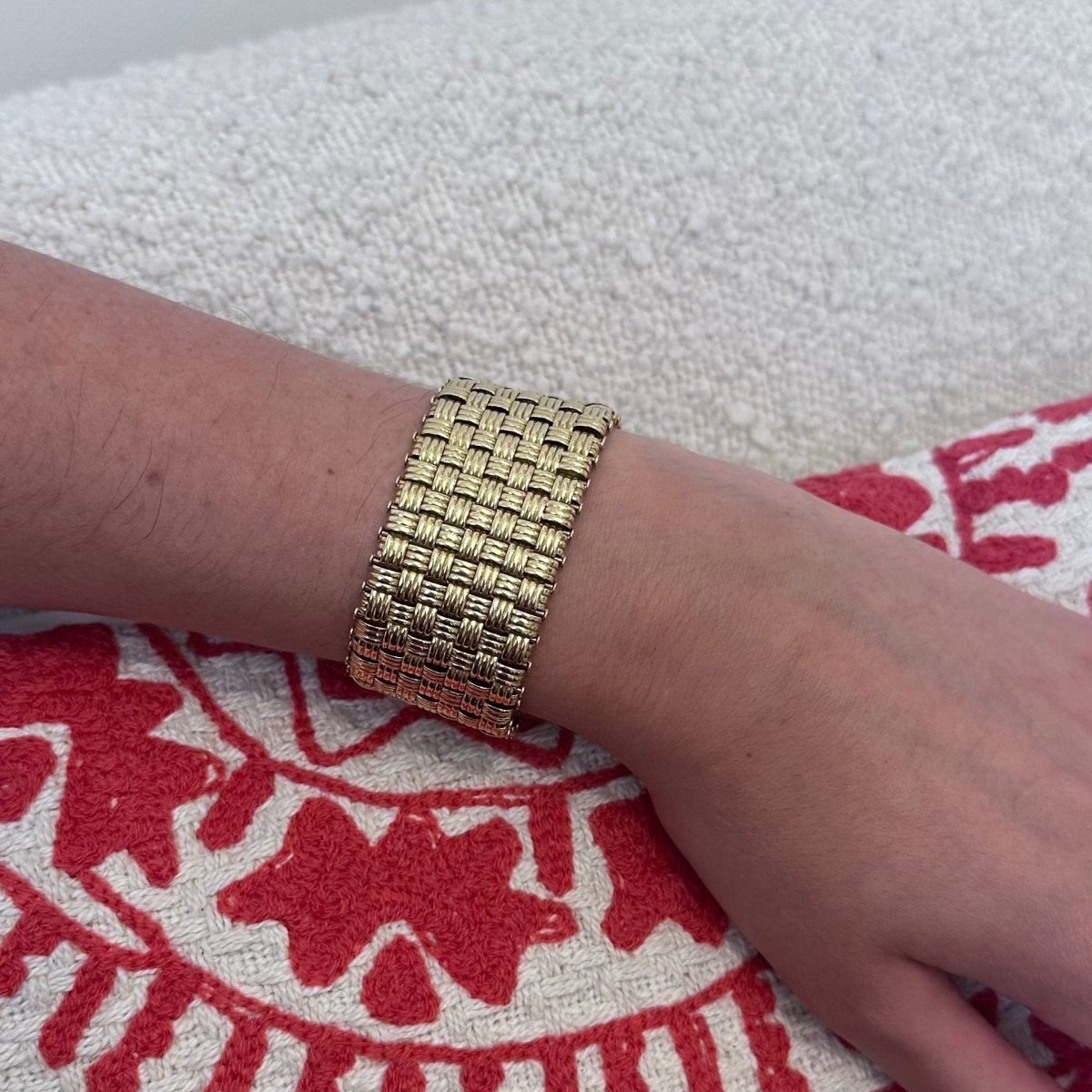 Bracelet Manchette en or jaune - Castafiore
