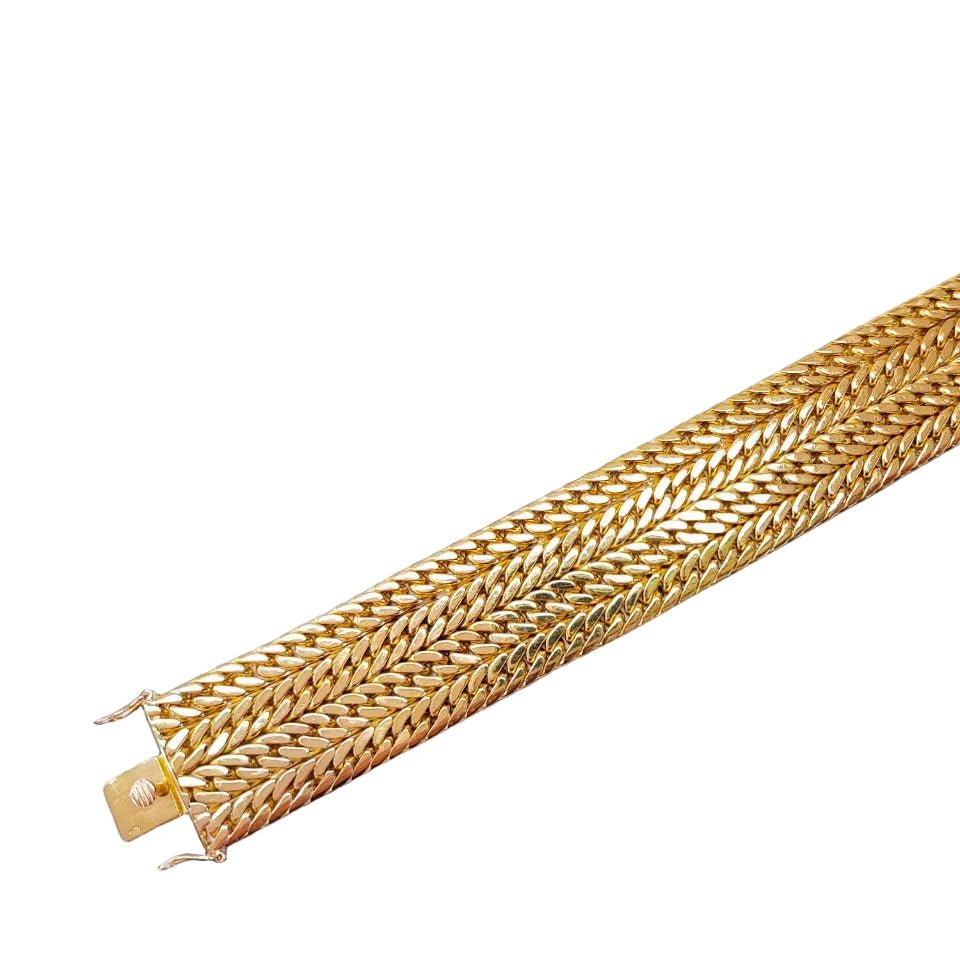 Bracelet Manchette en or jaune - Castafiore