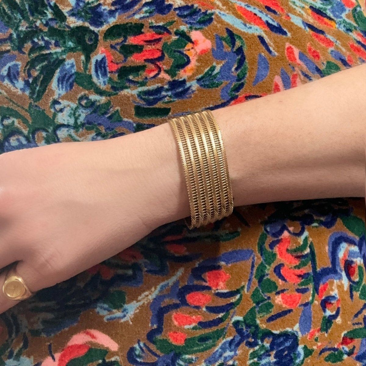 Bracelet Manchette en or jaune - Castafiore