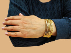 Bracelet Manchette en or jaune - Castafiore