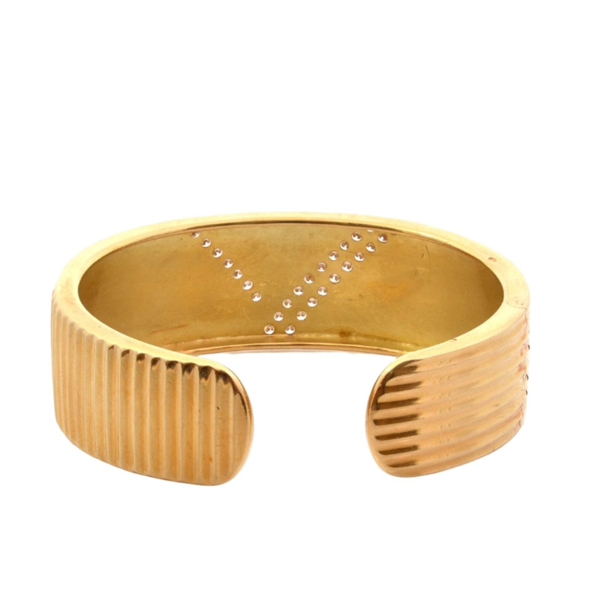 Bracelet Manchette en or jaune et diamants - Castafiore