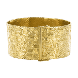 Bracelet Manchette en or jaune et or blanc - Castafiore