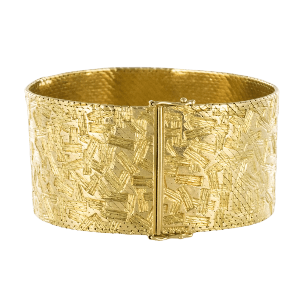 Bracelet Manchette en or jaune et or blanc - Castafiore