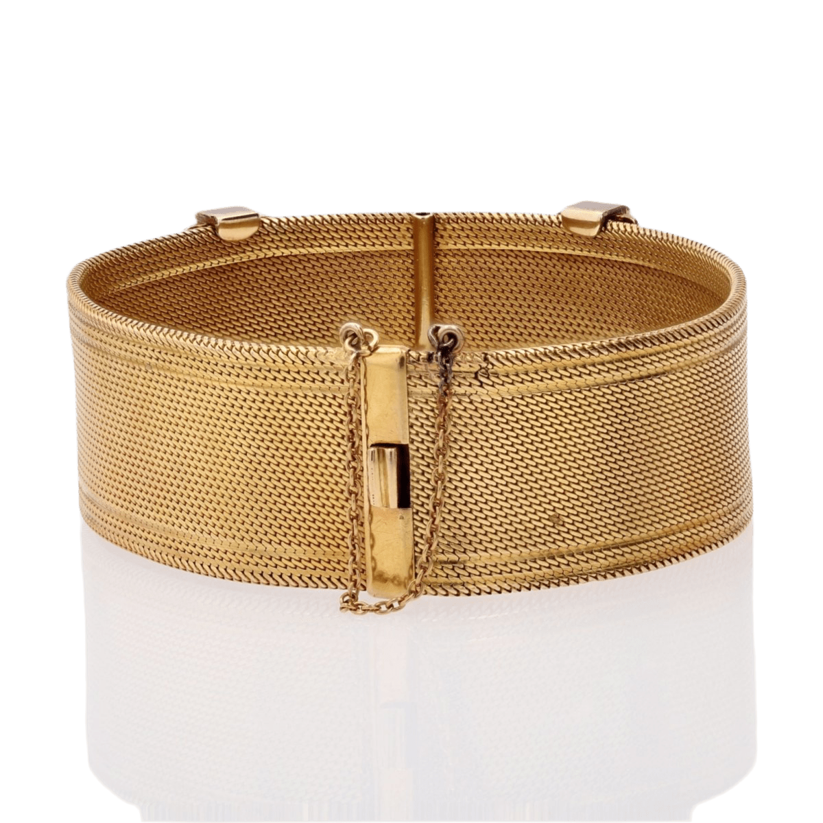 Bracelet Manchette en or jaune et perles - Castafiore