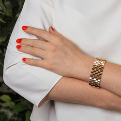 Bracelet Manchette en or rose - Castafiore