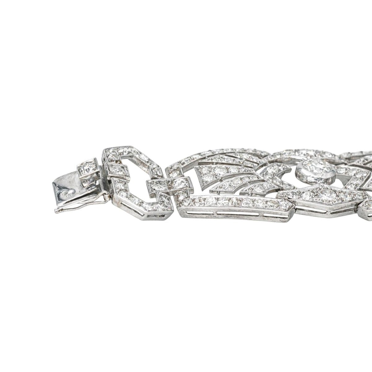 Bracelet Manchette en platine et diamants - Castafiore