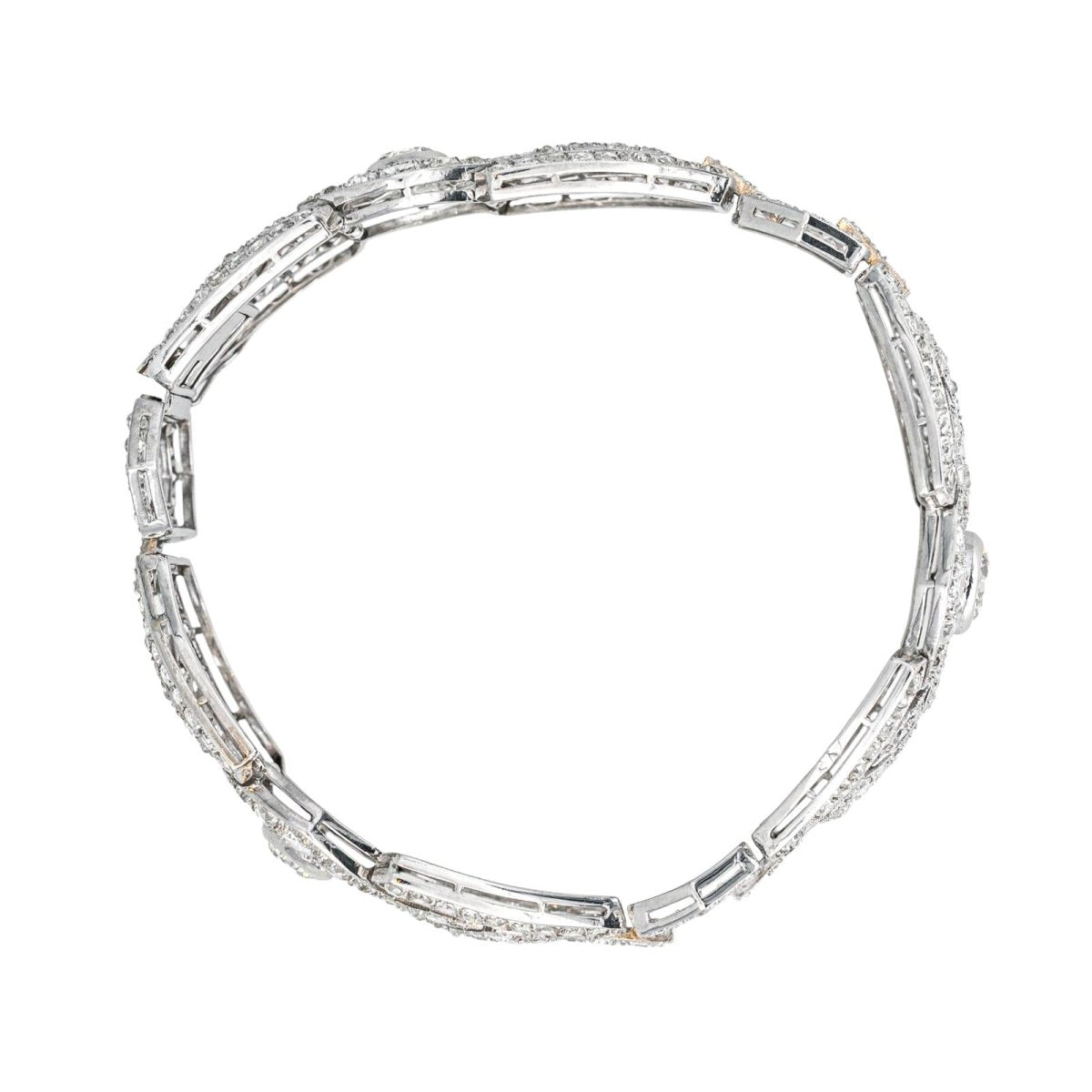 Bracelet Manchette en platine et diamants - Castafiore