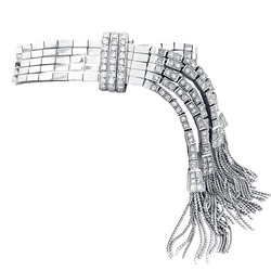 Bracelet Manchette en platine et diamants - Castafiore