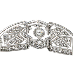 Bracelet Manchette en platine et diamants - Castafiore