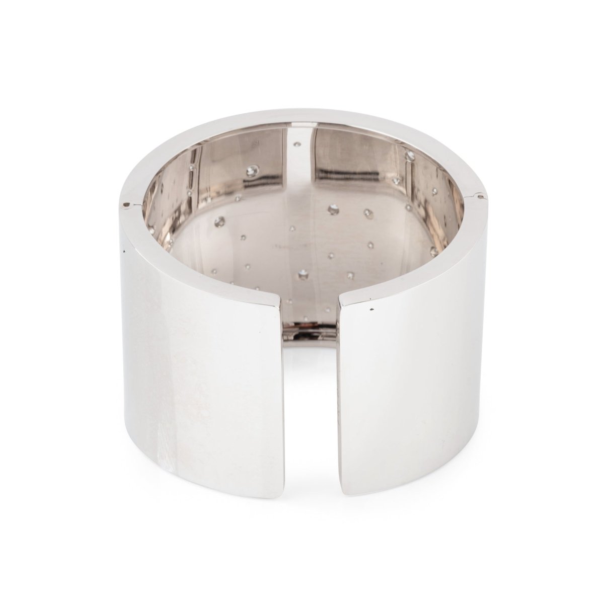 Bracelet Manchette FRED en or blanc et diamants - Castafiore