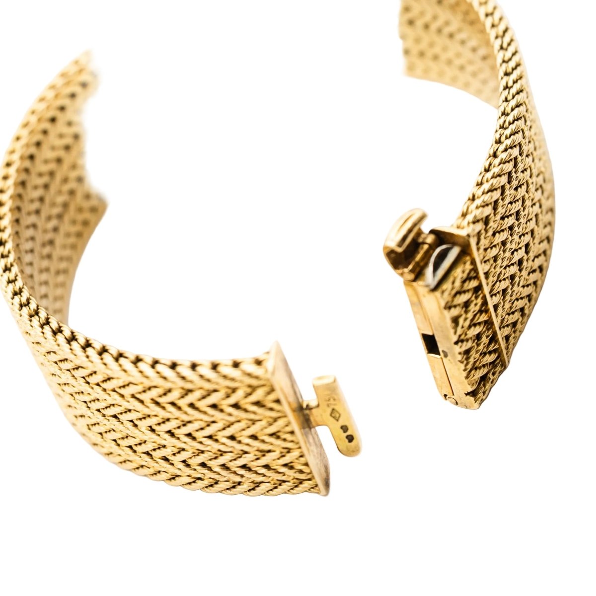 Bracelet Manchette GEORGES LENFANT en or jaune - Castafiore