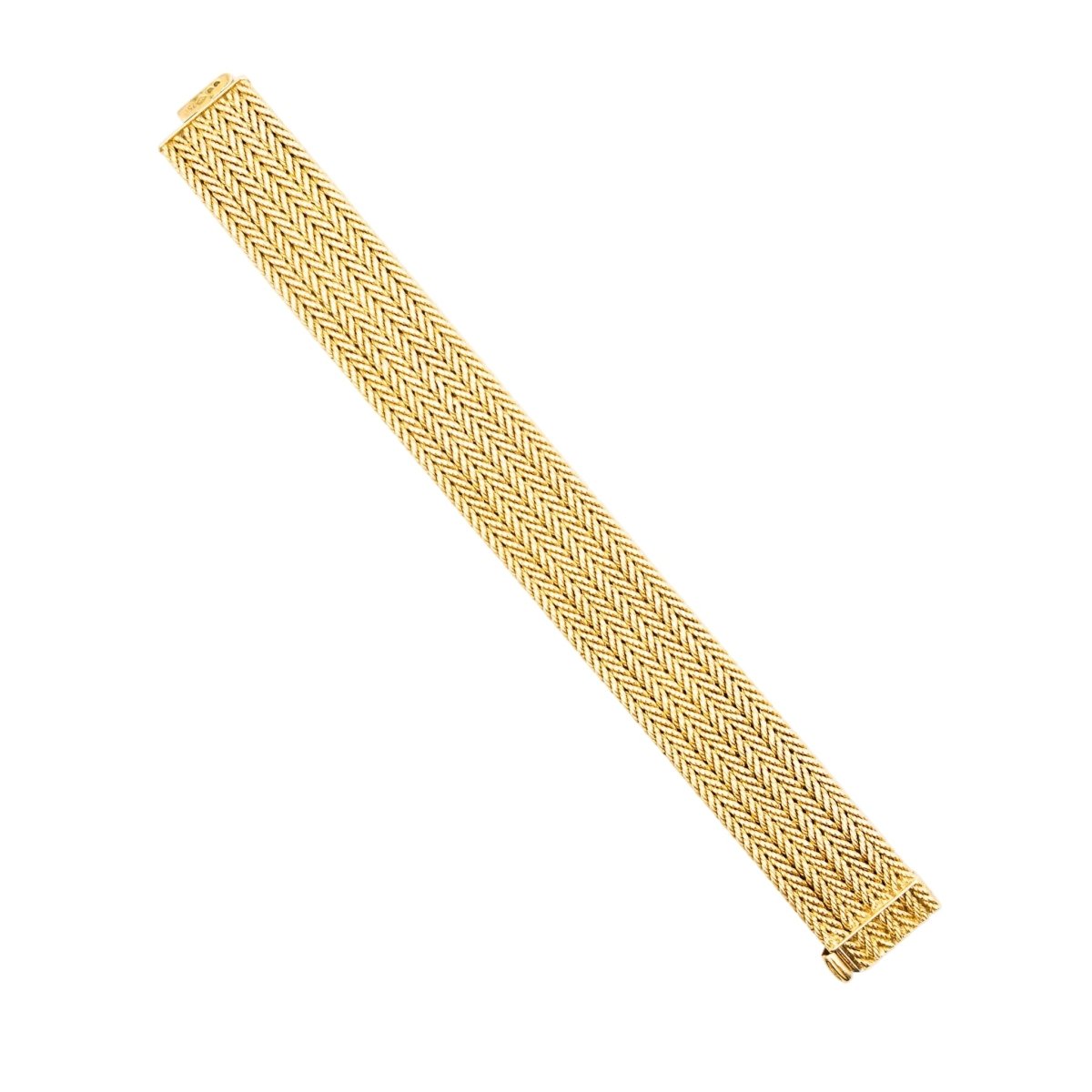 Bracelet Manchette GEORGES LENFANT en or jaune - Castafiore