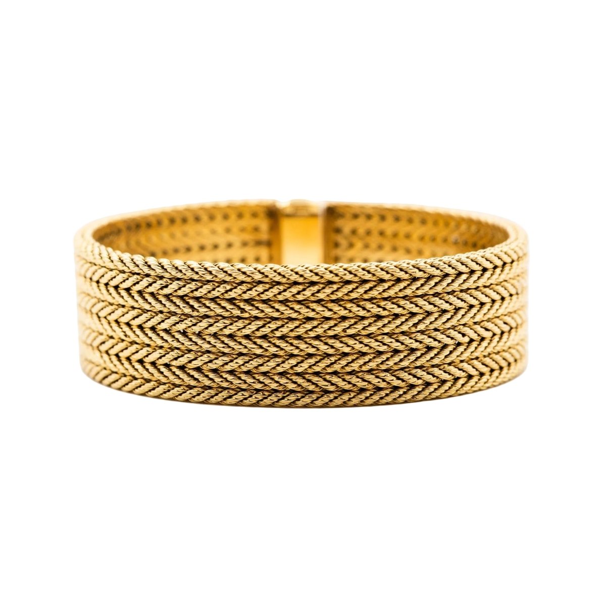 Bracelet Manchette GEORGES LENFANT en or jaune - Castafiore