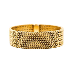 Bracelet Manchette GEORGES LENFANT en or jaune - Castafiore