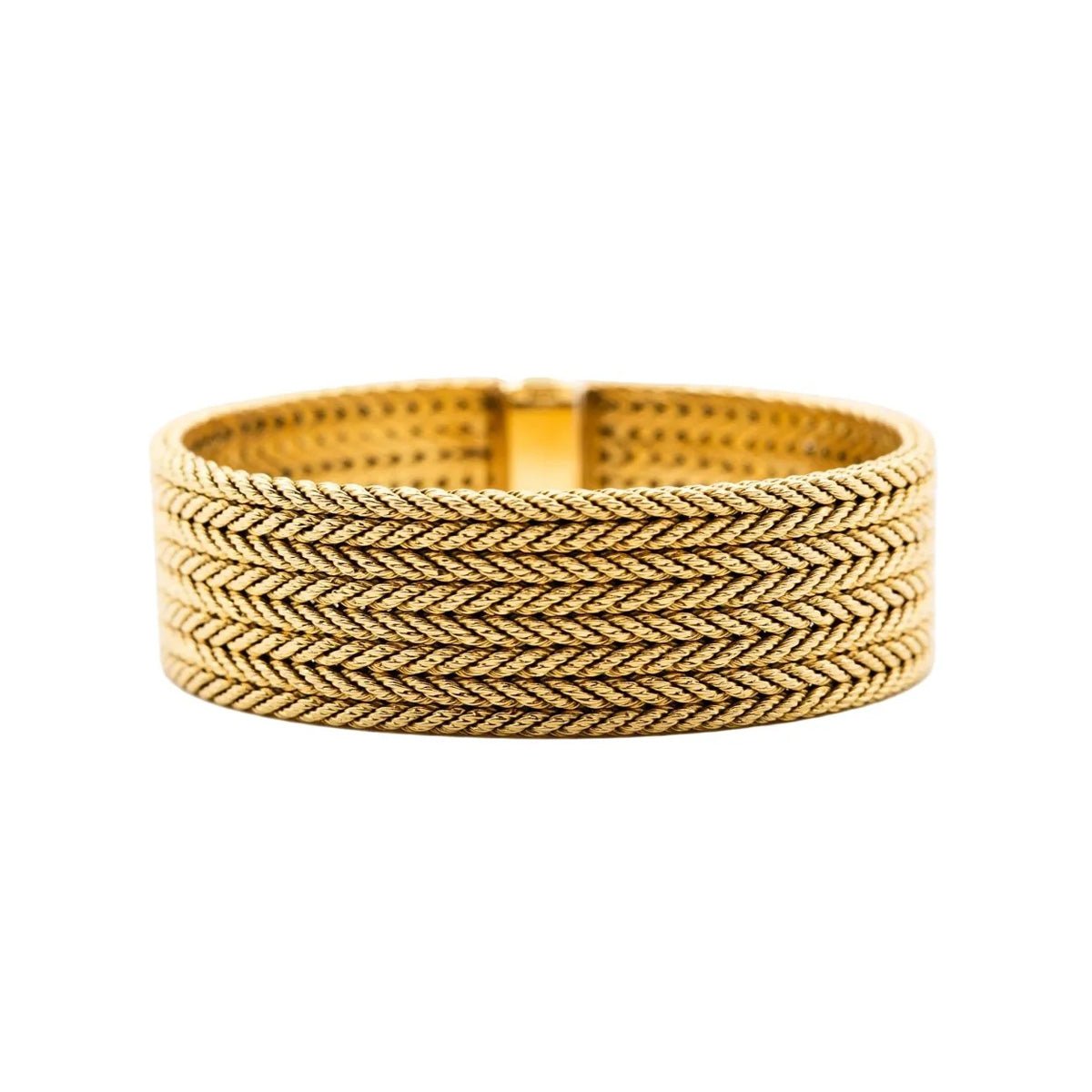 Bracelet Manchette GEORGES LENFANT en or jaune - Castafiore