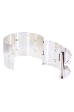 Bracelet manchette Hermès argent collier de chien - Castafiore