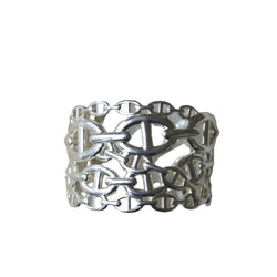 Bracelet Manchette Hermès Chaîne d'Ancre Enchaînée Argent - Castafiore